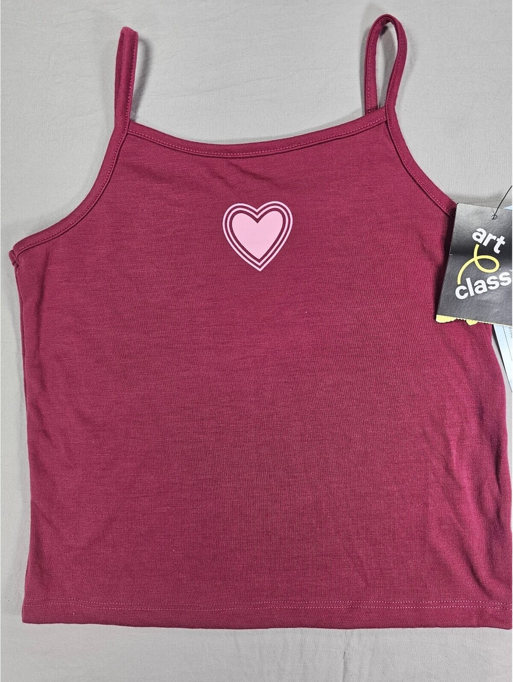 ArArt Class Girls' Heart Graphic Sleepwear Tank Top. Size M (8). #NWT